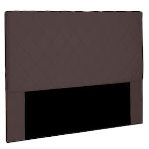 Cabeceira Estofada Box Casal King Size Esmeralda 195cm Café
