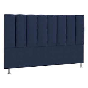 Cabeceira Casal Hannover P04 140 Cm Suede Azul Tca 948