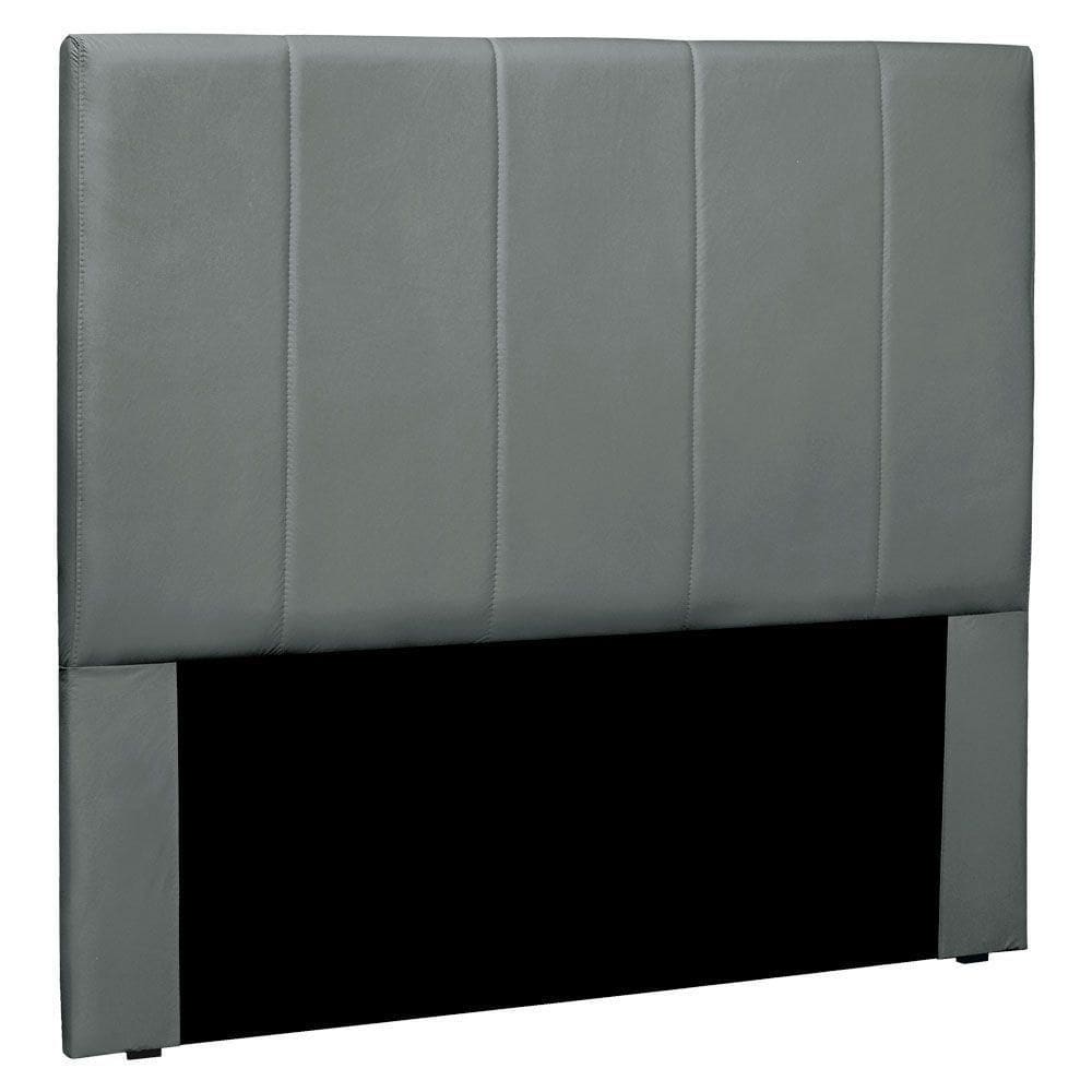 Cabeceira King 1,95m Ravenna Veludo Cinza Chumbo