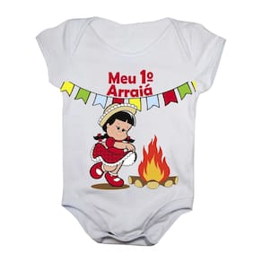 Body de Bebê Manga Curta Meu Primeiro Arraia
