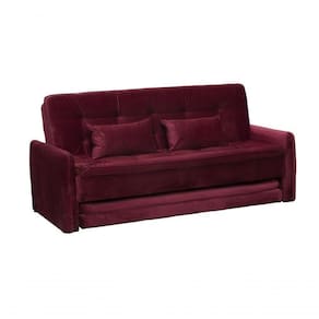 Sofá Cama Reclinável Com Cama Auxiliar Madalena - Vinho