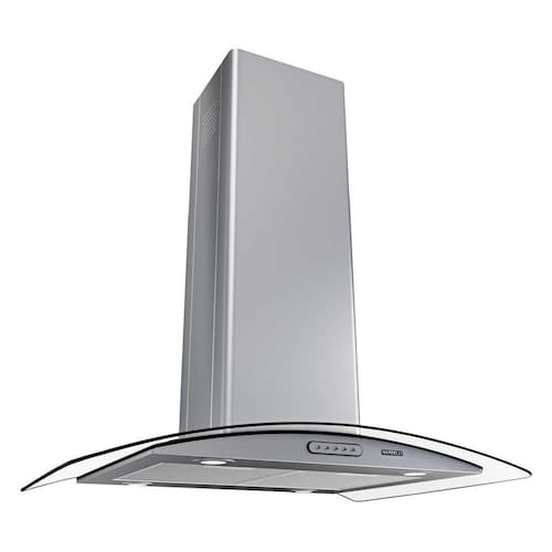 imagem-Coifa Ilha 90Cm Vidro Curvo 3 Velocidades Inox Inox 220V