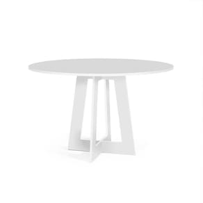 Mesa De Jantar Redonda 6 Lugares 120cm Montreal Branco - Straub Web