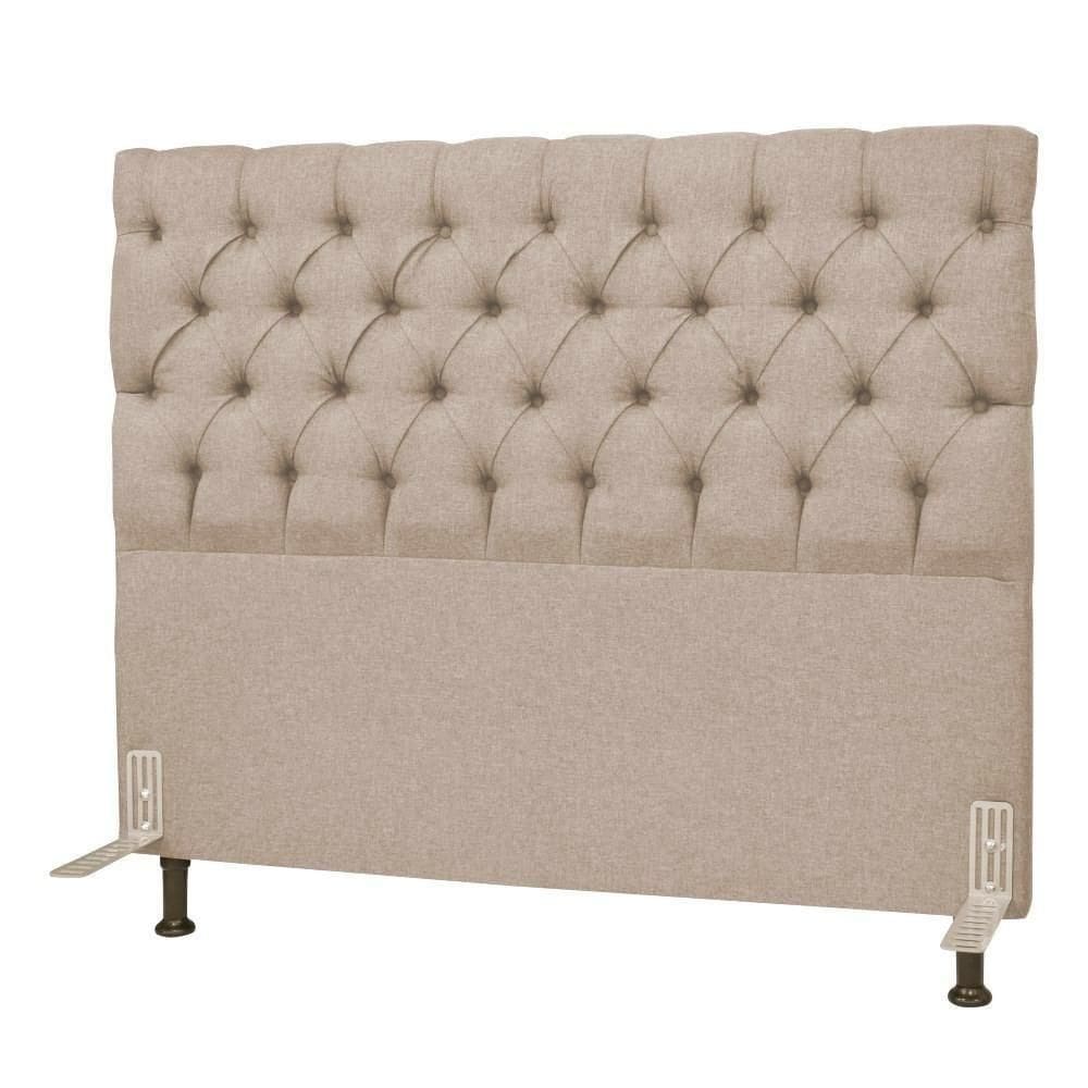 Cabeceira Casal 140Cm Cristal Linho Bege