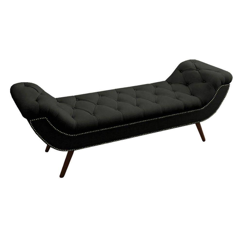 Recamier Divã Odessa P04 160 Cm Suede Cinza Escuro Tca 958