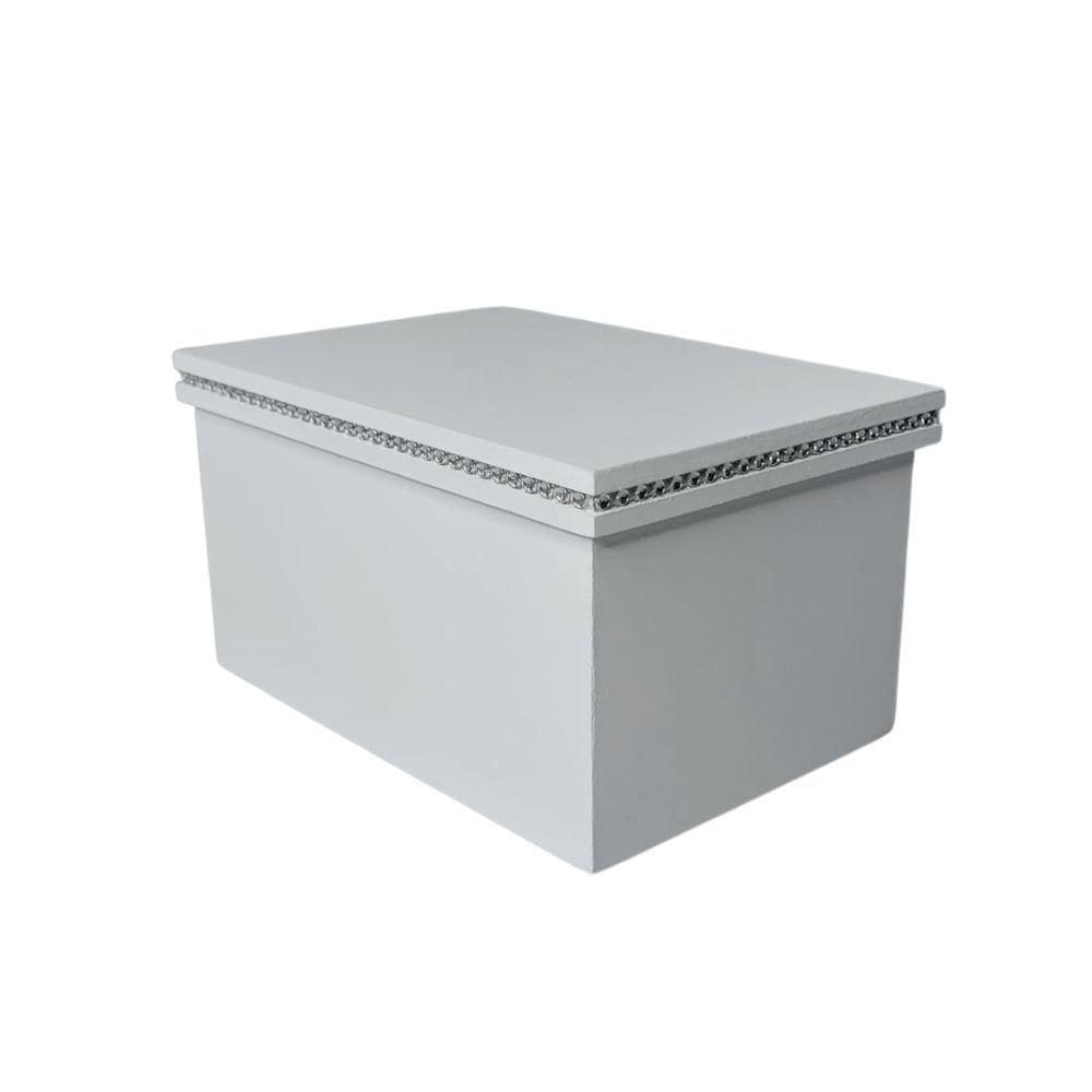 Caixa Personalizadas Para Duas Canecas Com Strass (18x12x10,5) Branco