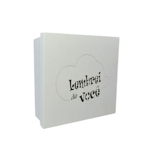 Caixas Personalizadas Brancas 100% Mdf (17x17x07) Lembrei De Você