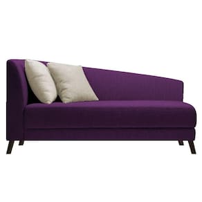 Recamier Heitor 160cm Suede Cor Roxo/bege