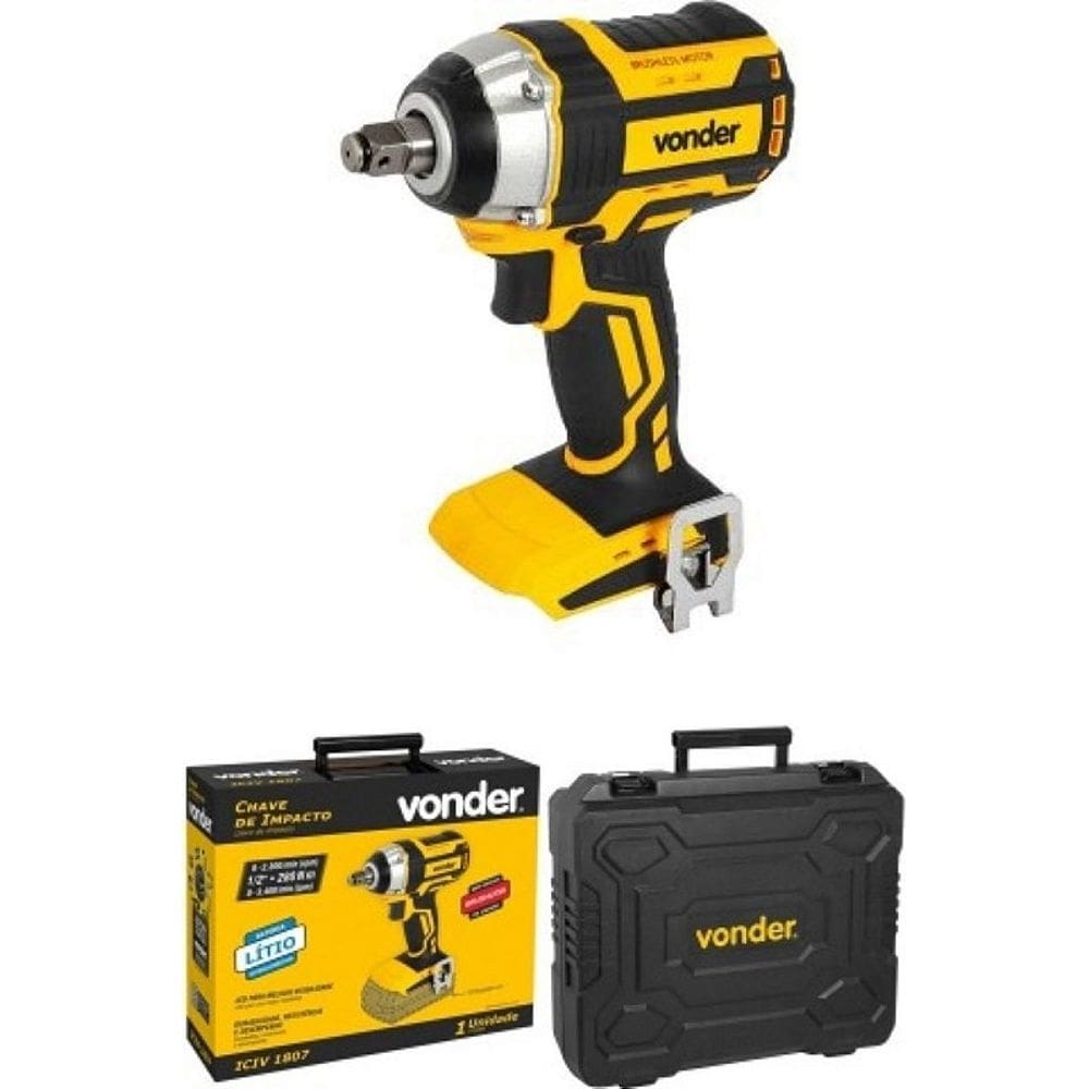 Chave de impacto ICIV 1807 VONDER s/bateria encaixe de 1/2"