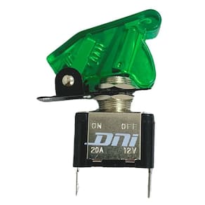 Chave Botão Liga Desliga 2 Posições 12V Led Verde Tipo Caça