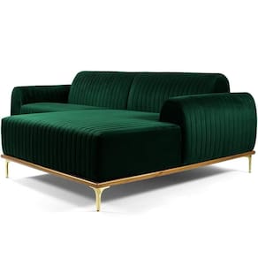 Sofá 3 Lugares Com Chaise Molino 245 Cm Verde Musgo C-303