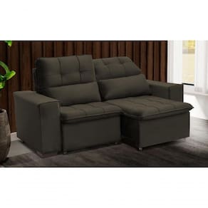 Sofá Retrátil E Reclinável 150 Cm Classic Veludo Tabaco