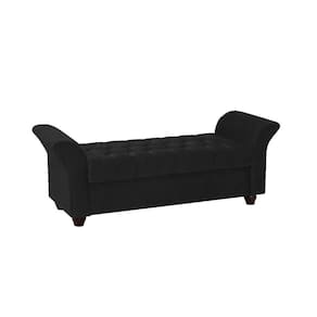 Recamier Divã Morabe P04 160 Cm Suede Preto