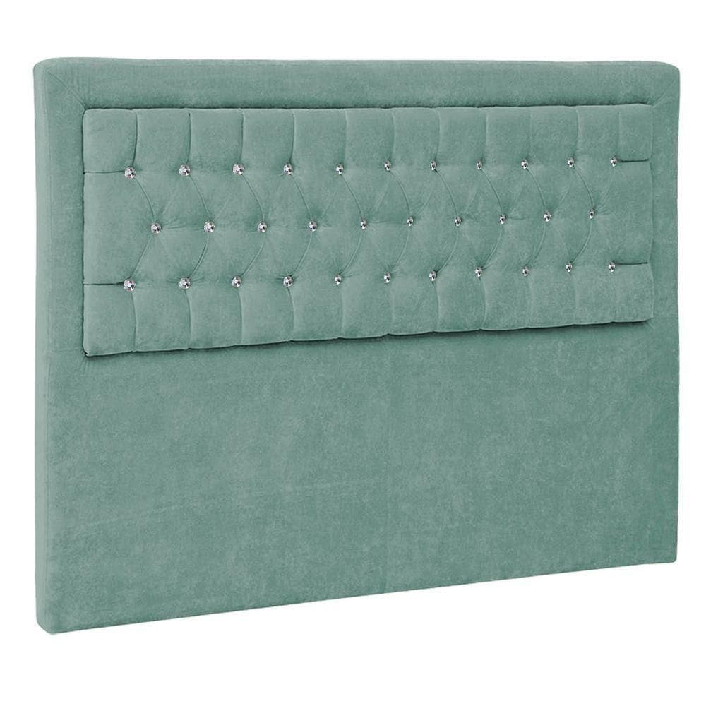 Cabeceira Casal Iasi P04 140 Cm Suede Turquesa Tca 946
