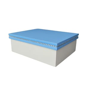 Caixa Personalizada Com Strass 100% Mdf (20x16x7,5) Azul/branco