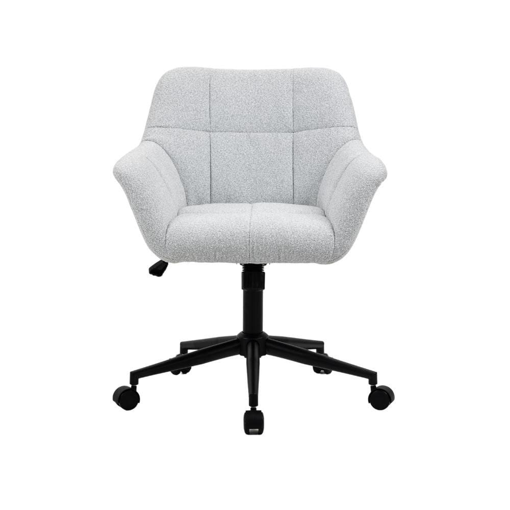 Cadeira Poltrona Giratória Pelegrin PEL-0202 Tecido Cinza Claro