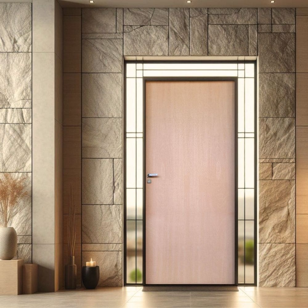 Kit Porta de Madeira Lisa Curupixá 210x62cm Batente 14cm Uniportas