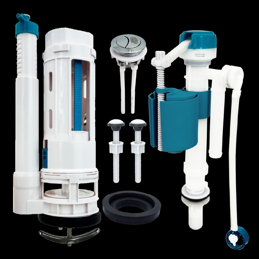 Kit Mecanismo De Descarga Para Caixa Acoplada Monobloco Completo Com Botão Acionamento Superior Duplo Dual Flush Smart Depot