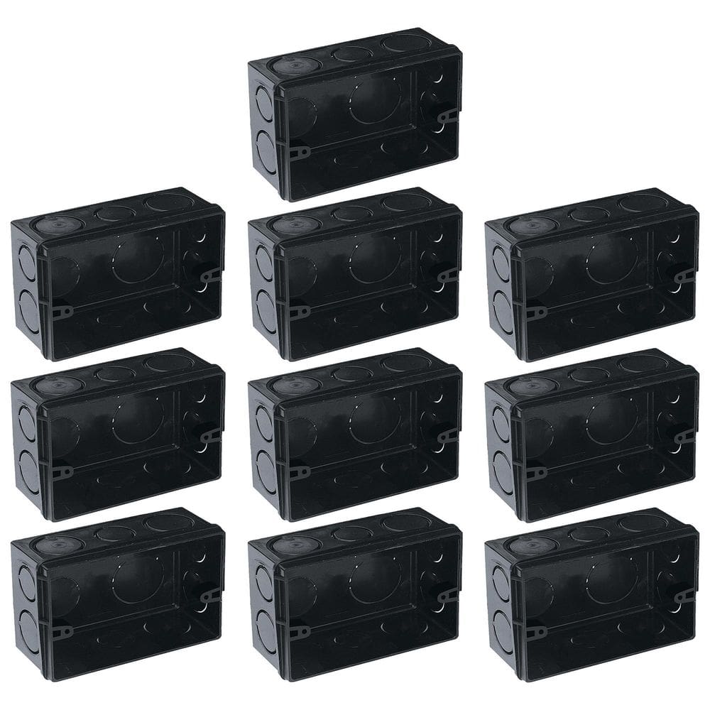 Kit Com 10 Caixa De Luz 4X2 Embutir Preta