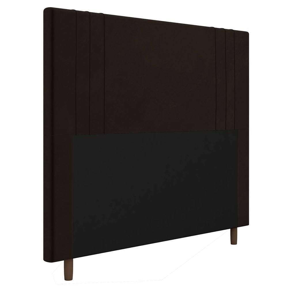 Cabeceira Cama Box Casal Queen Size Ferrara 160Cm Marrom