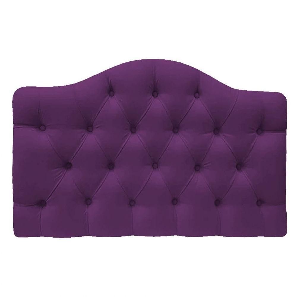 Cabeceira Suspensa Imperatriz 160 Cm Queen Size Suede Roxo