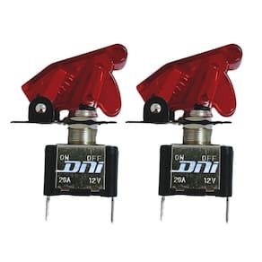 Kit 2 Chave Botão Liga Desliga 2 Posições 12V Vermelha Led