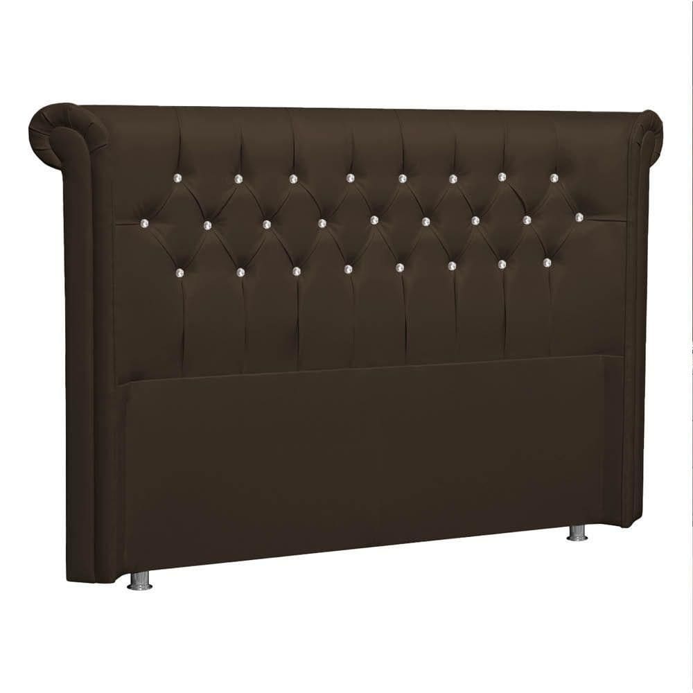 Cabeceira Solteiro Brescia P04 90 Cm Suede Marrom