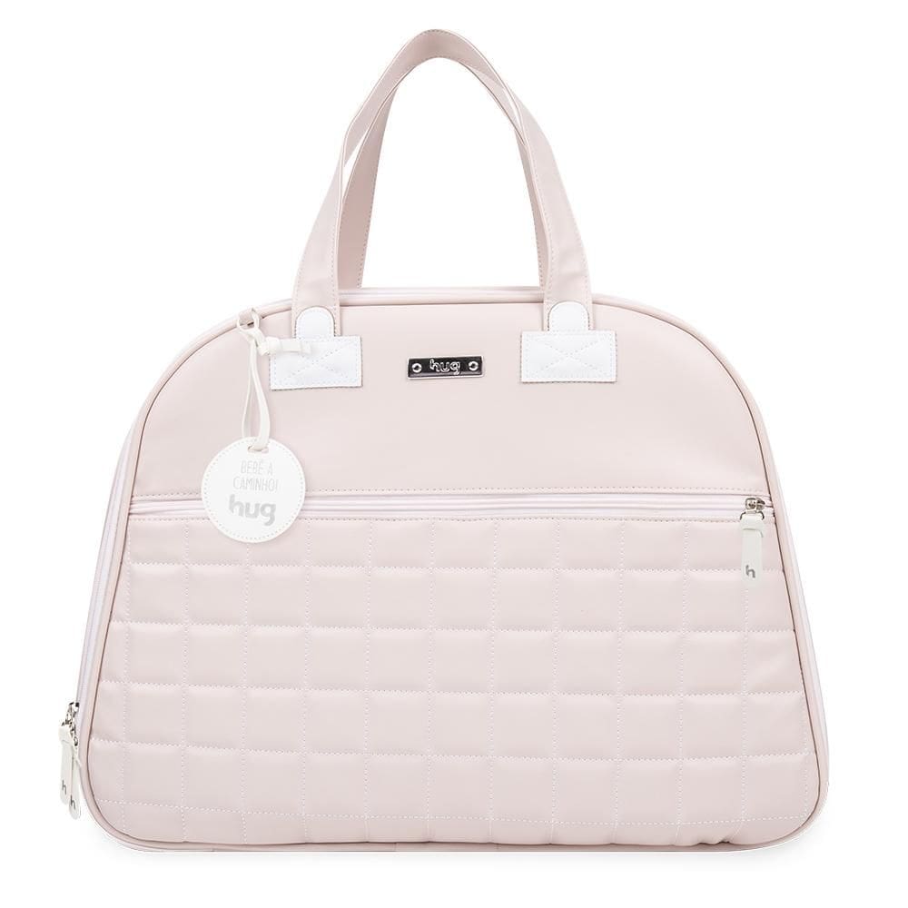 Bolsa de Maternidade Extra Grande Hug Quadriculada Rosa