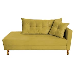 Recamier Azura 160cm Com Almofada Lado Esquerdo Suede Cor Marrom