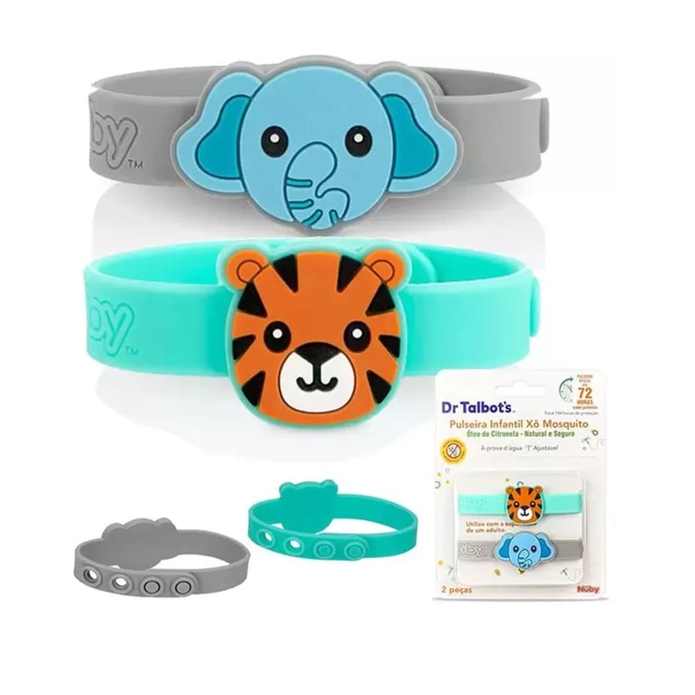 Pulseira Infantil Nuby Dr Talbot`S Fora Mosquito C/2 72 Horas