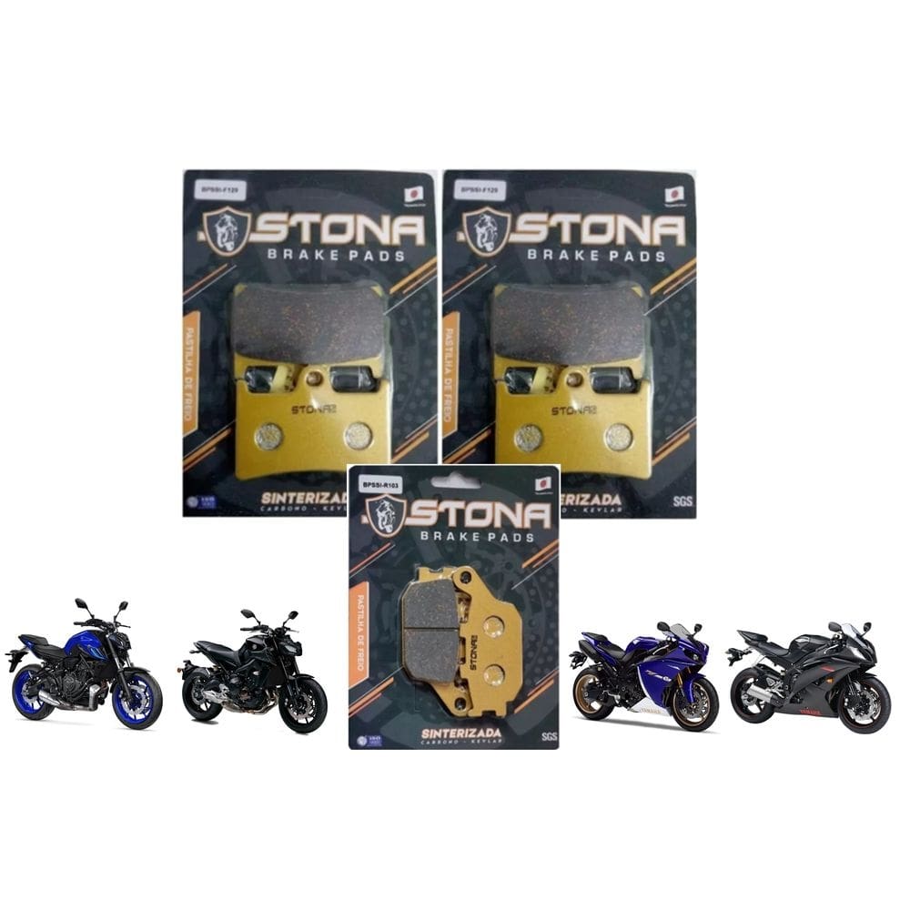 Kit Pastilha Freio Stona D+T MT-07 700 Tracer 2016 até 2020