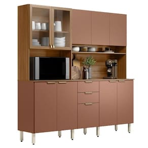 Kit para Cozinha Compacta Amora Amêndola Marsala Prime TX - Demóbile