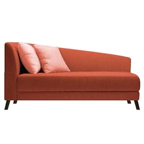 Recamier Heitor 185Cm Com Almofada Terracota/Coral