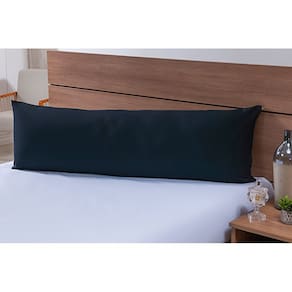 Fronha Para Travesseiro de Corpo 1,40mx45cm 100% Algodão 200 Fios Preto