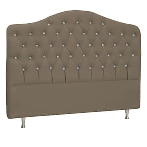 Cabeceira Casal Florence P04 140 Cm Suede Marrom Claro