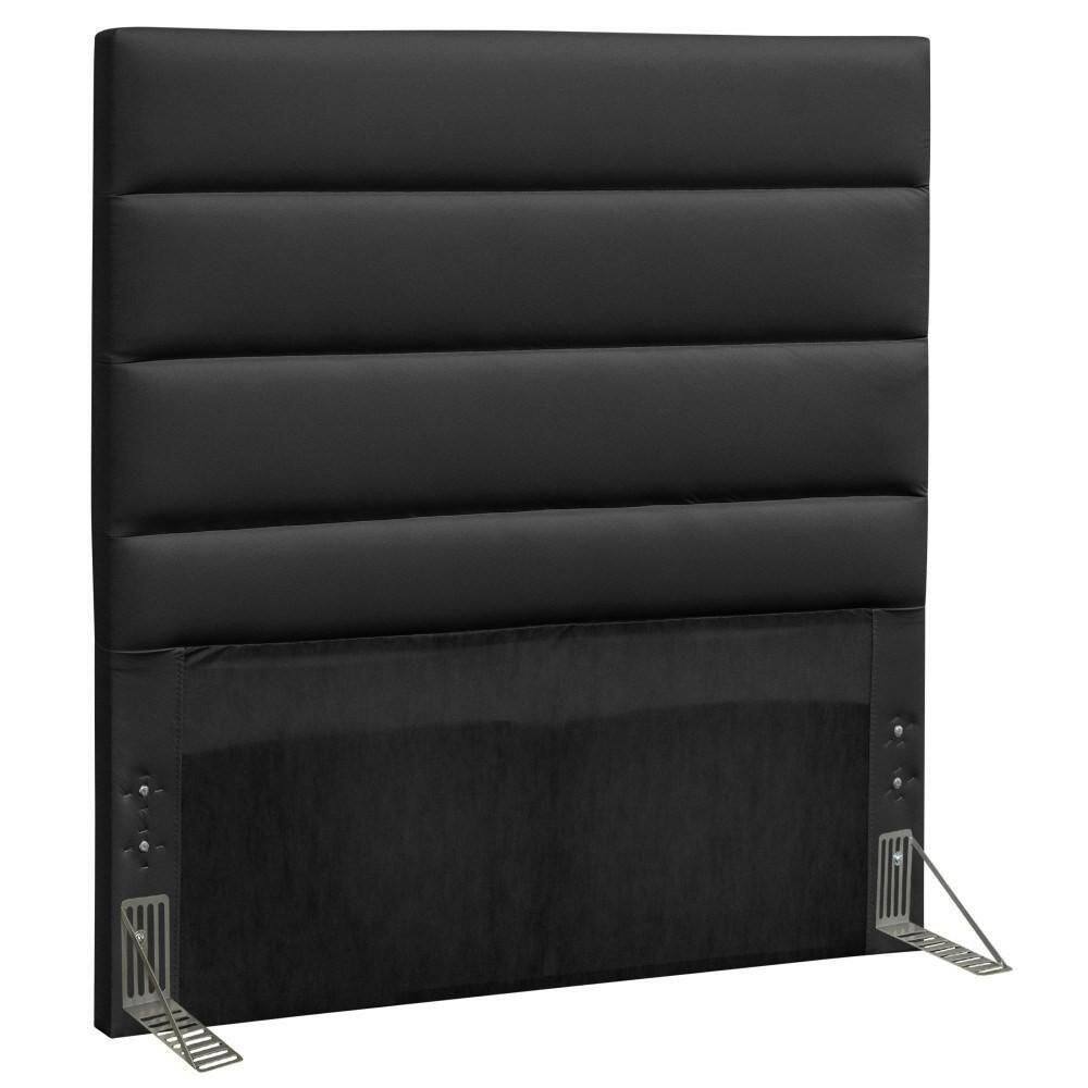 Cabeceira Quarto Solteiro Greta 90Cm Corano Preto - D`Monegatto
