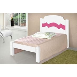 Cama Iris Solteiro 0,88cm Branco/rosa - Cambel