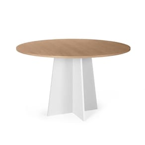 Mesa De Jantar Redonda 6 Lugares 120cm Isabela Jade/branco - Straub Web