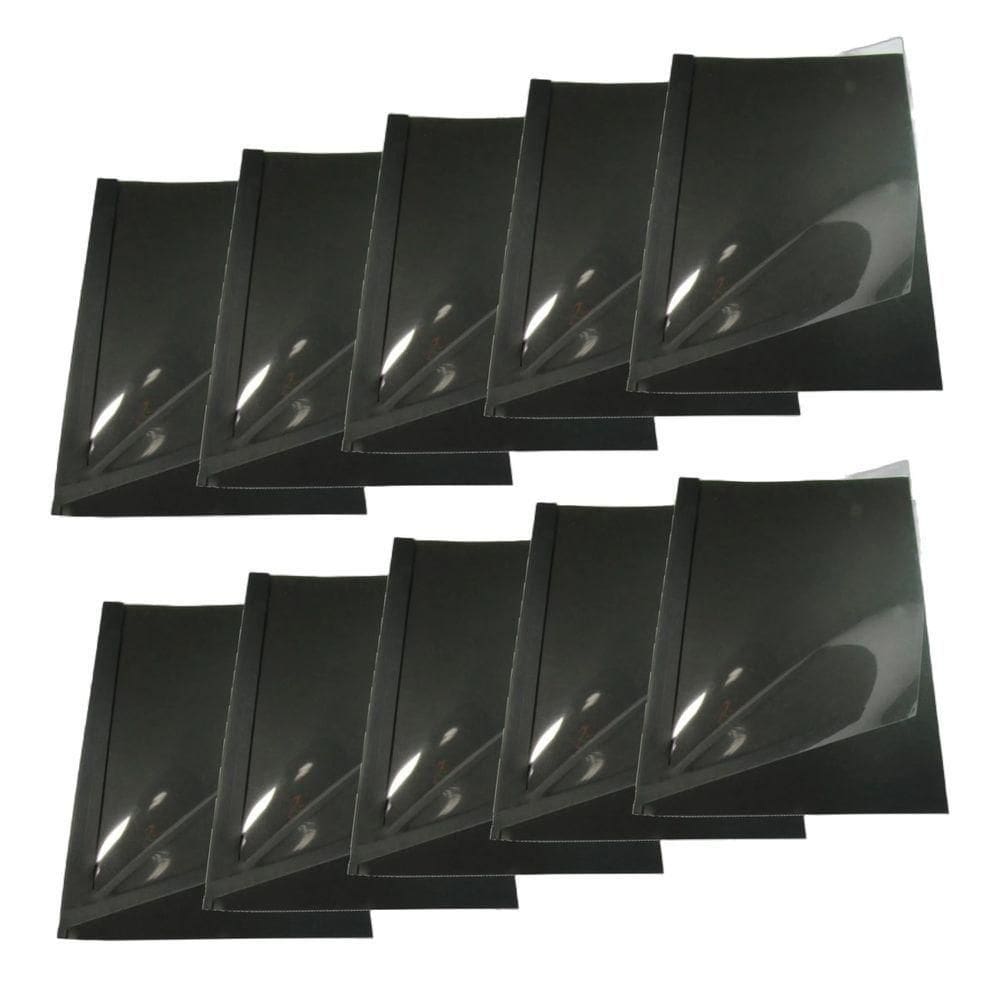 Kit 50 Capas Encadernação Térmica Até 250 Folhas A4 Preta