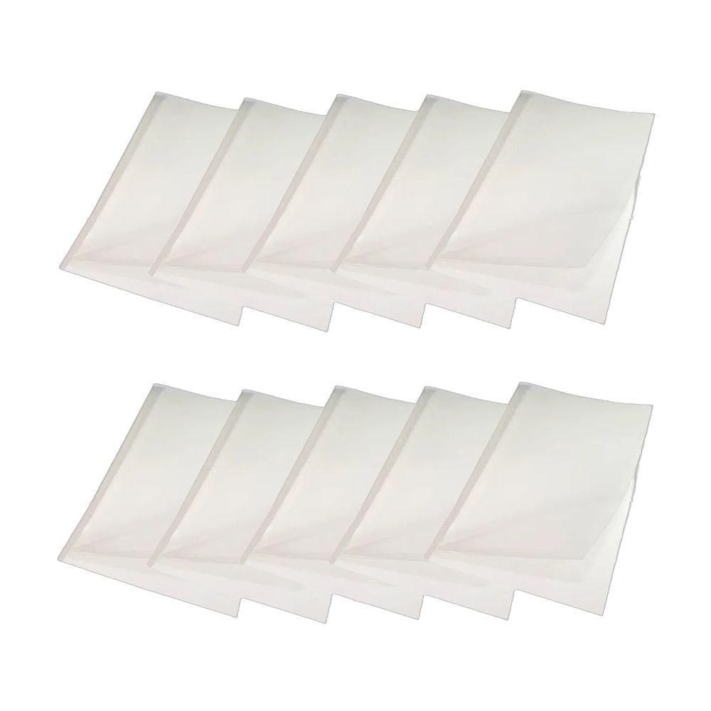 Kit 10 Capas Encadernação Térmica Até 300 Folhas A4 Branca