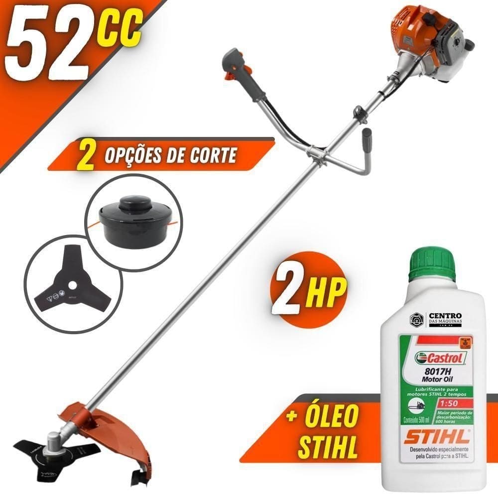 Roçadeira 52cc 2hp Tekna + óleo Stihl