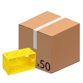 Kit Com 50 Caixa De Luz 4X2 Embutir Amarela