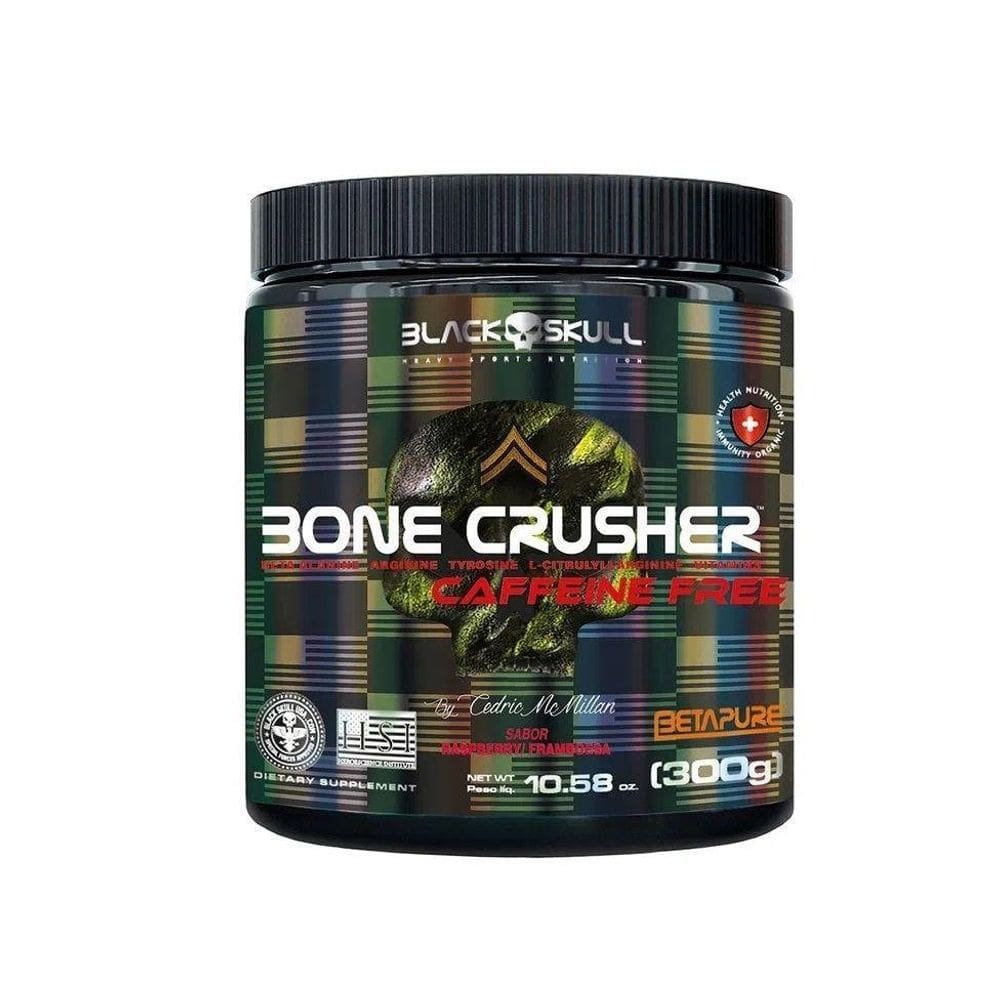 Bone Crusher Caffeine Free  300G  - Black Skull Framboesa