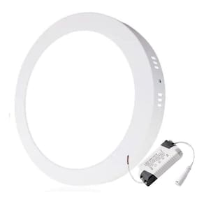 Painel Plafon 24W 25W Led Redondo Sobrepor Branco Frio