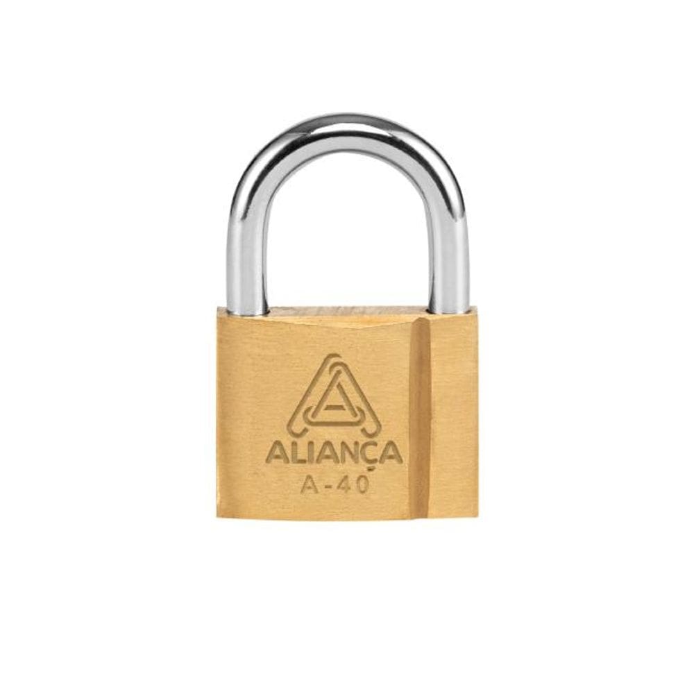 cadeado de latão com chaves 40mm alianca
