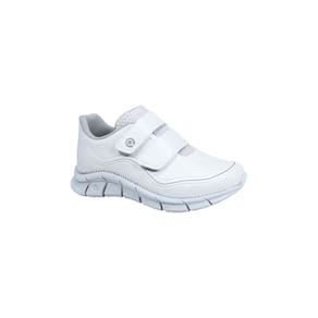 Tênis Infantil Masculino Ortopé Flex Run Calce Prático Branco