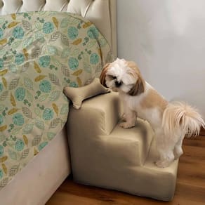 Escada Pet Para Cães e Gatos Teddy 3 Degraus Capuccino