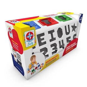 Brinquedo Didatico Caixa Encaixa Letras e Numeros Estrela