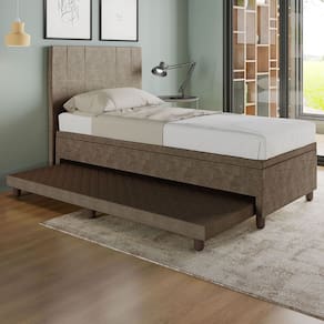 Base Box Solteiro com Cama Auxiliar c/colchão conjugado Veludo SkyBox