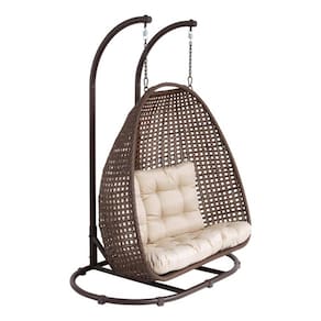Cadeira Banco Balanço Aluminio Rattan 2 Lugares 240kg - Oslo